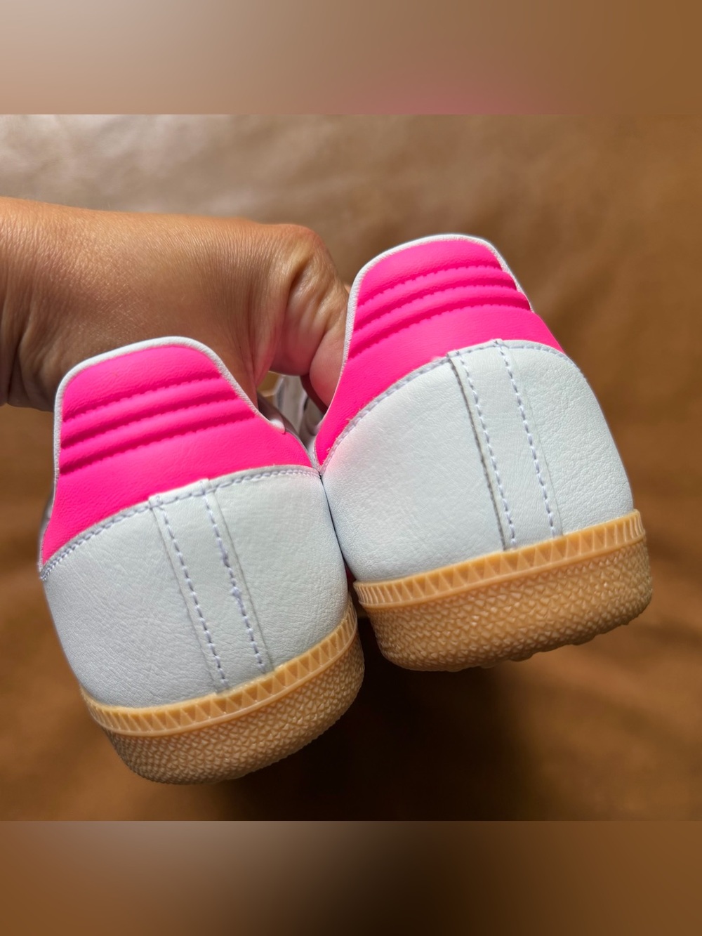 Adidas Samba White & Hot Lucid Pink Sneakers - Picture 3 of 10